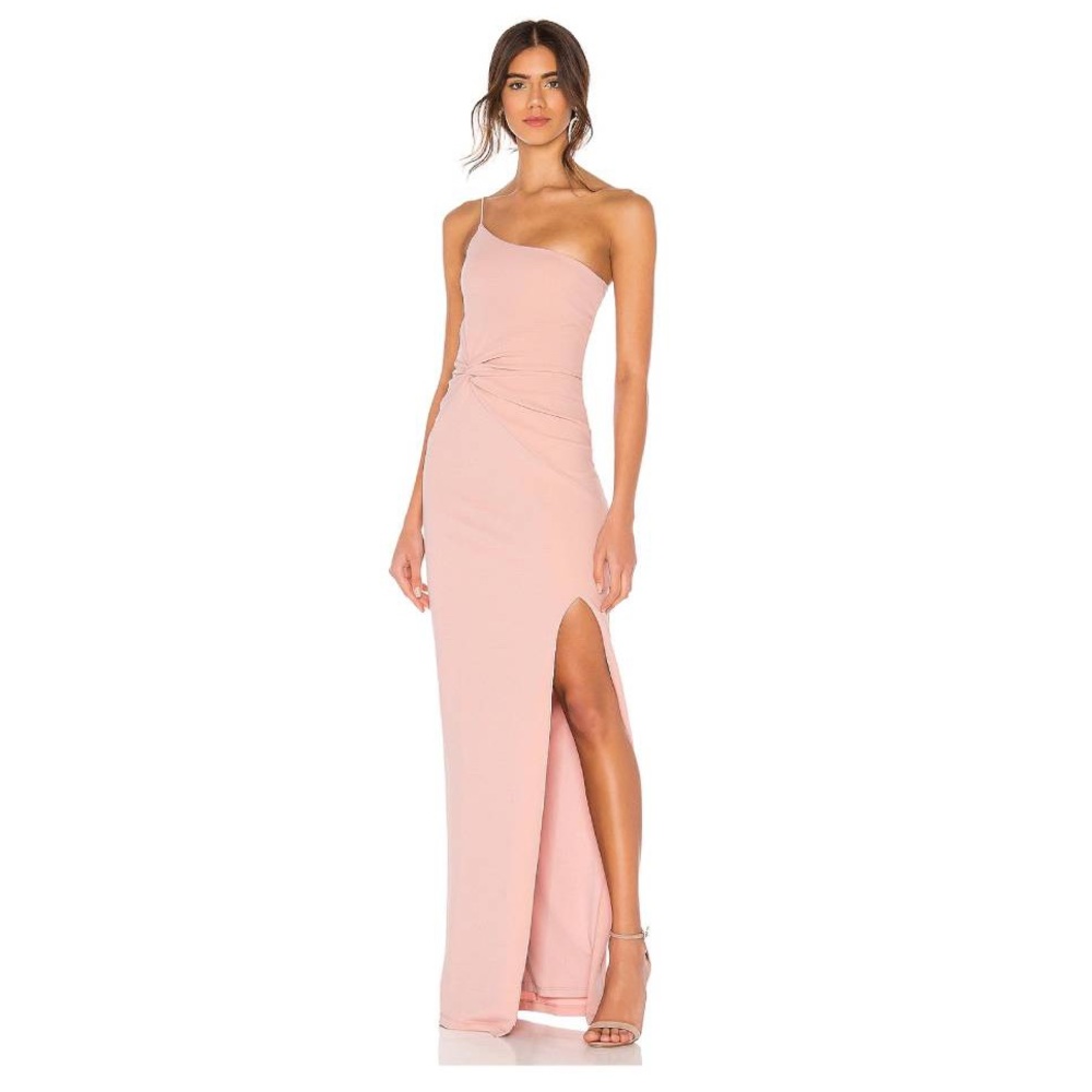 Nookie Lust One Shoulder Floor Length Gown Size M Blush New With Tags